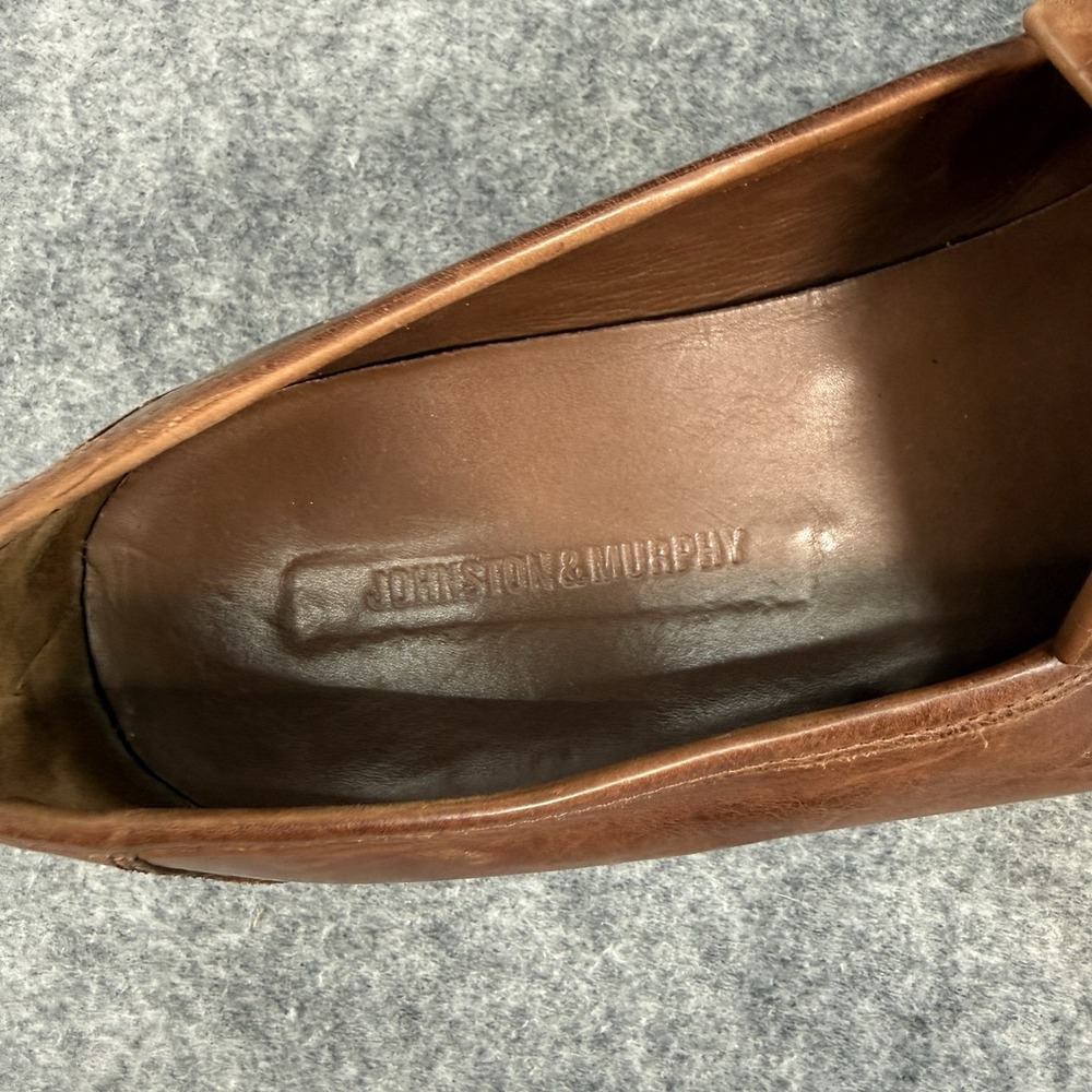 JOHNSTON & MURPHY Tassel‎ Kilt Moc Toe Leather Brown Loafer Slip On Shoe Mens 11 - Picture 10 of 11